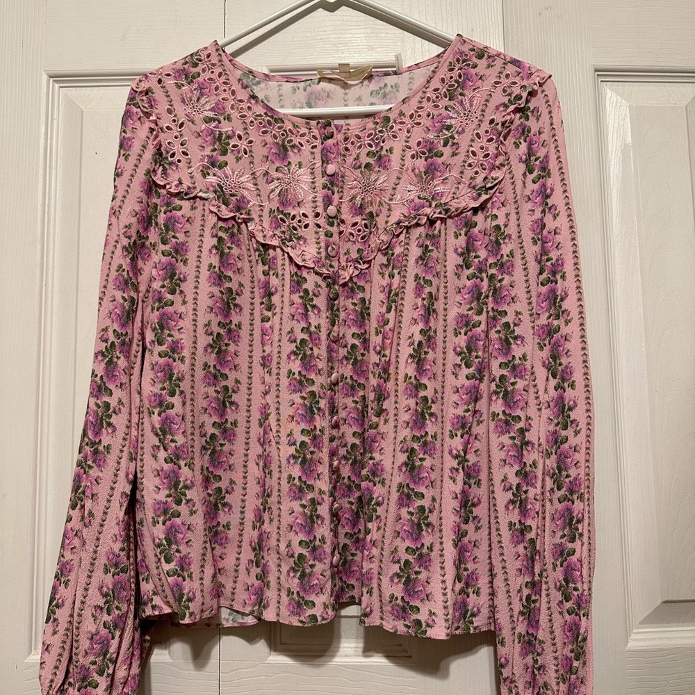 LoveShackFancy Sanderson Blouse Large